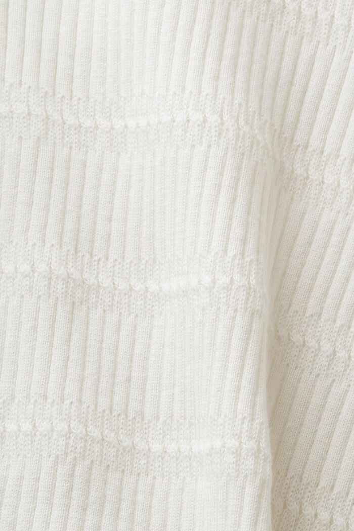 Jersey de punto con mangas cortas, OFF WHITE, detail image number 6