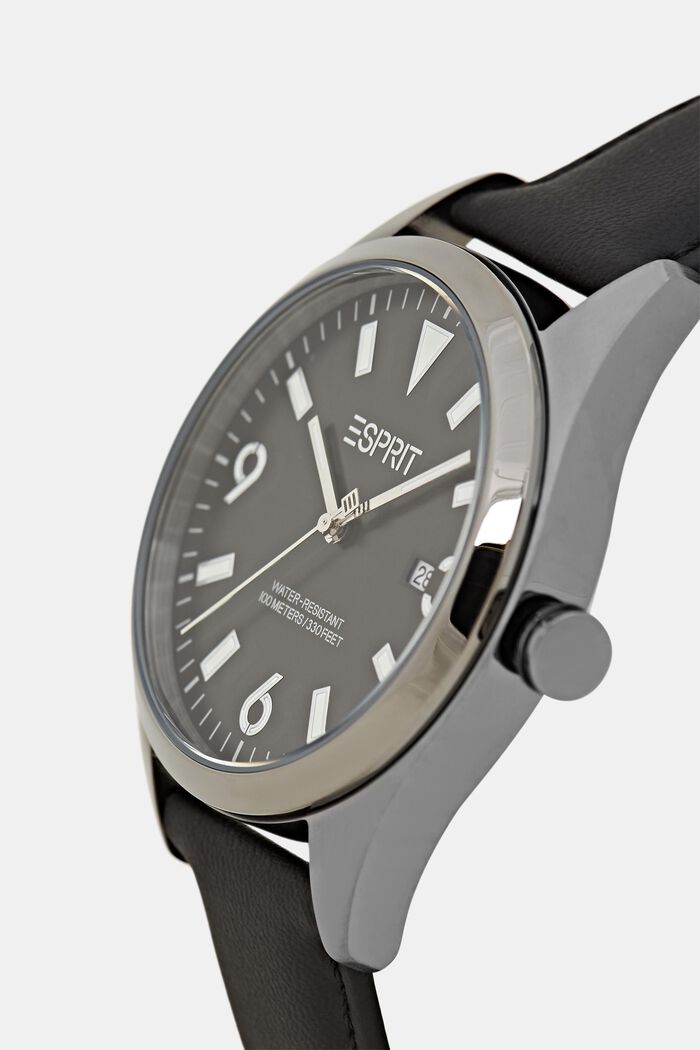Reloj de acero inoxidable con índices luminiscentes, BLACK, detail image number 1