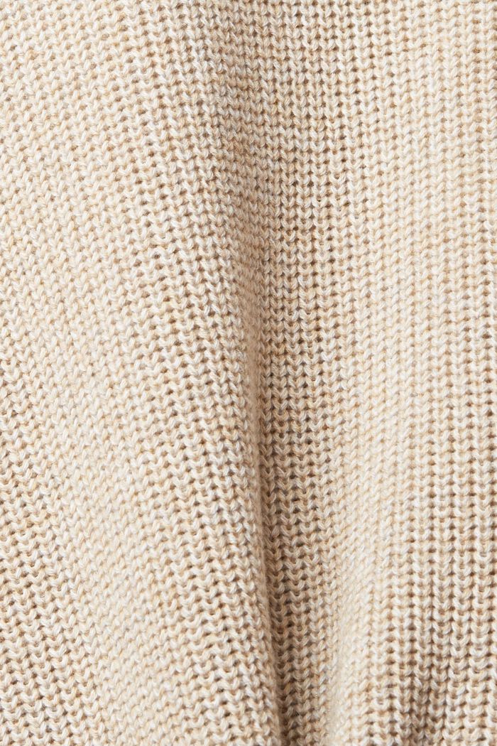 Cárdigan jaspeado, 100% algodón, BEIGE, detail image number 4