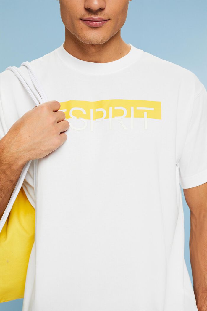 Camiseta con logo mate brillante, WHITE, detail image number 2