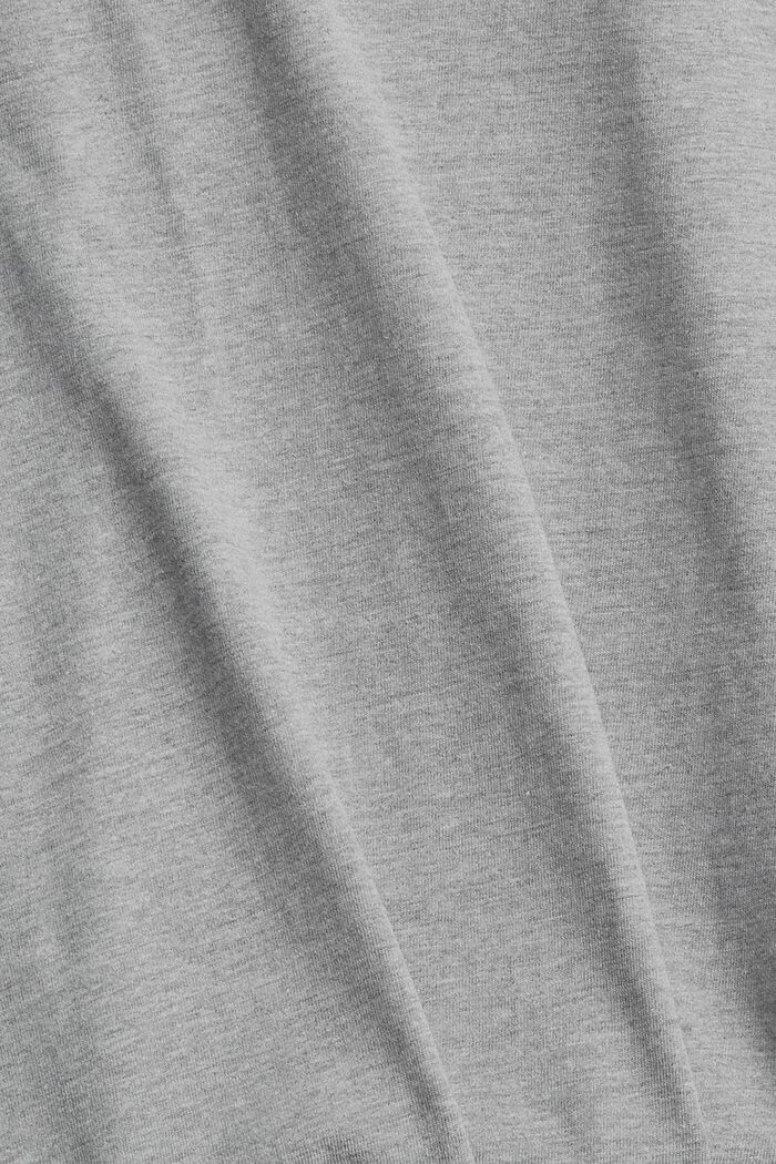 Camiseta de punto en mezcla de algodón ecológico, MEDIUM GREY, detail image number 4
