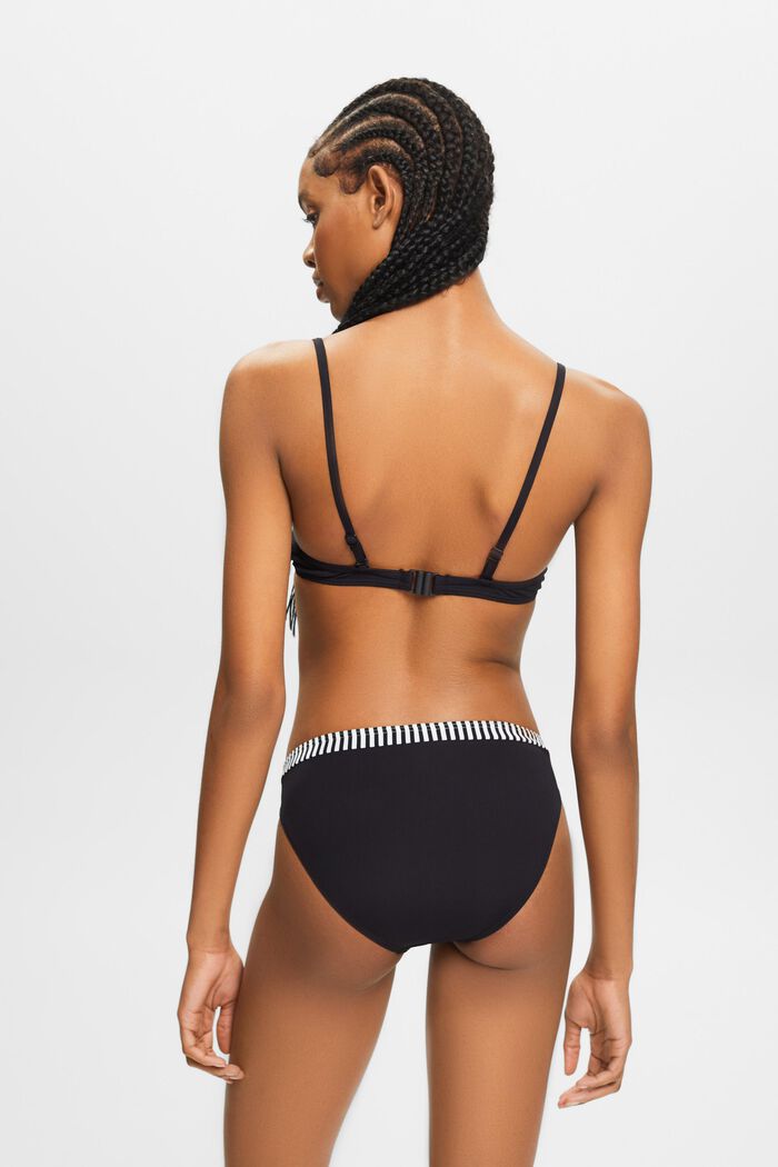 Top de bikini estampado con relleno y sin aros, BLACK, detail image number 3