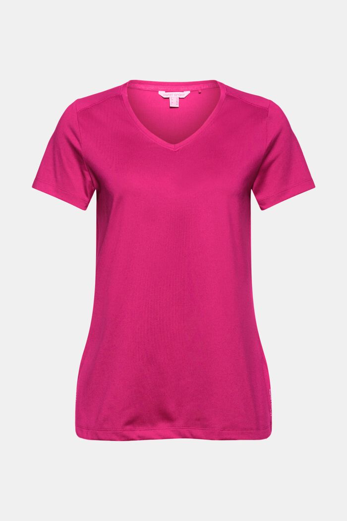 Reciclada: camiseta deportiva con tecnología E-DRY, BERRY RED, detail image number 0