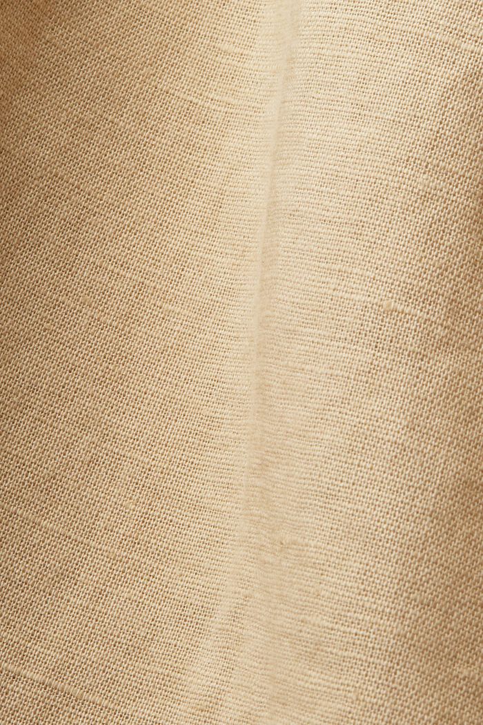 Falda midi en mezcla de lino y algodón, SAND, detail image number 6