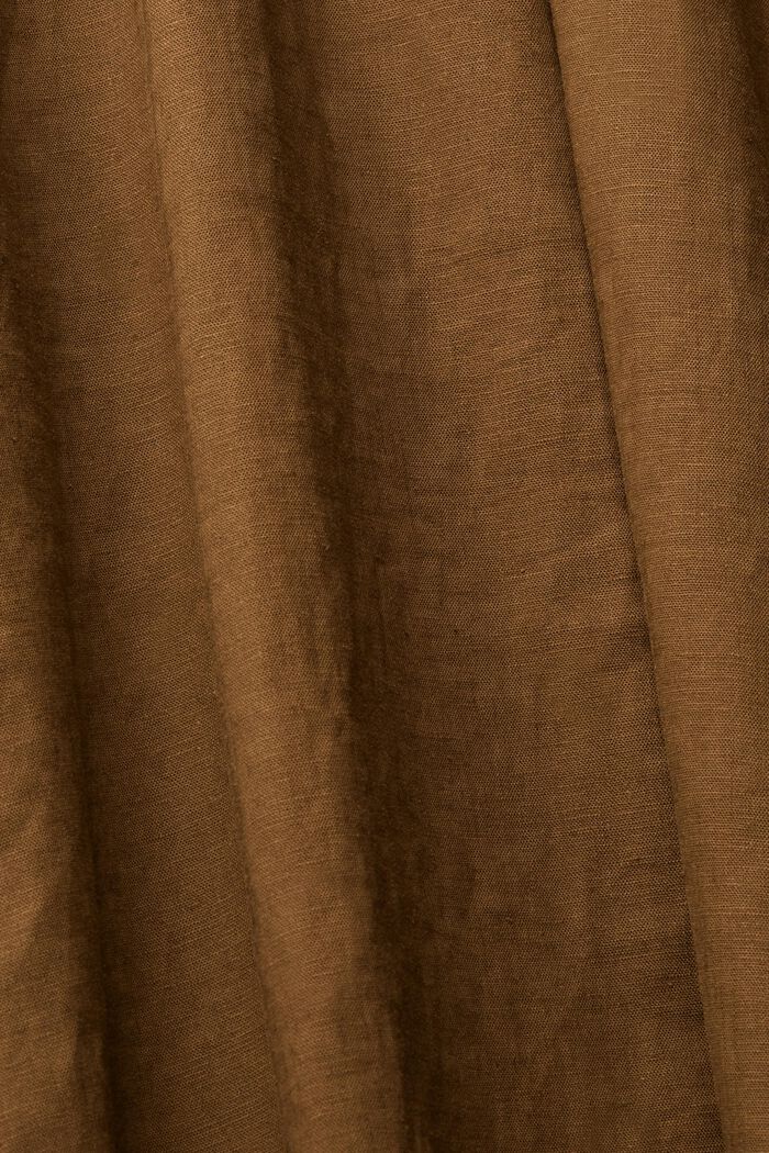 En mezcla de lino: falda midi, KHAKI GREEN, detail image number 4