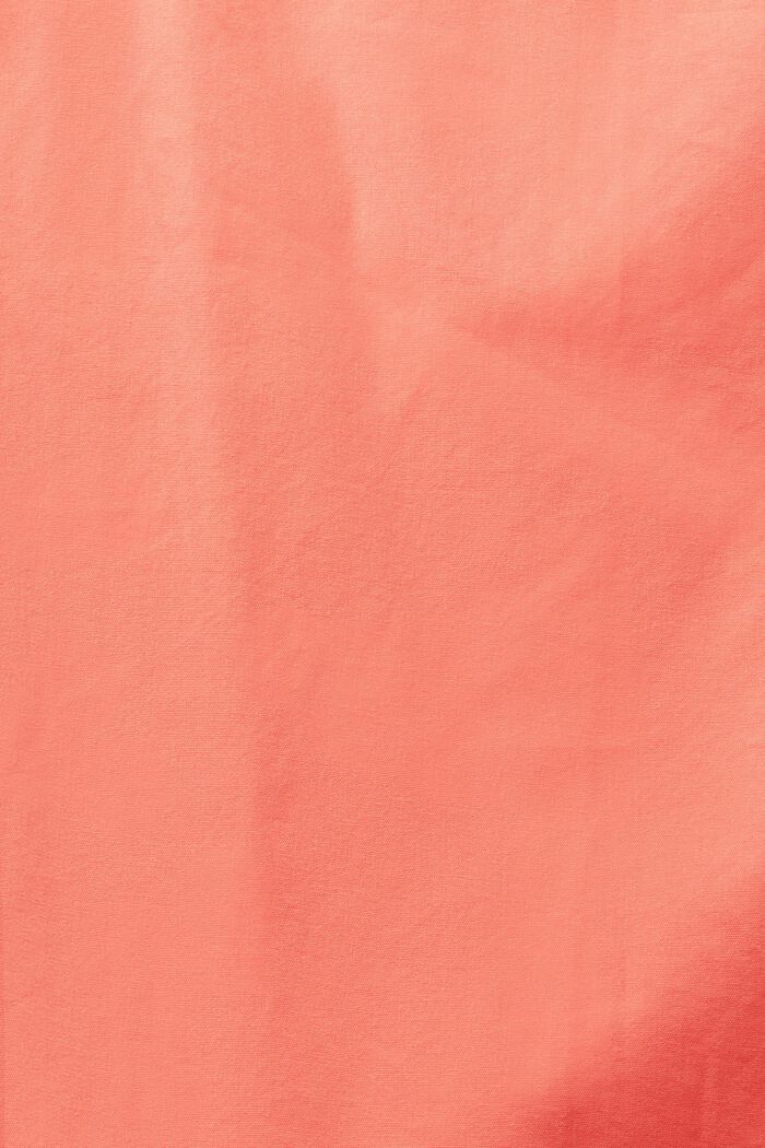 Camisa en popelina de algodón, CORAL RED, detail image number 4