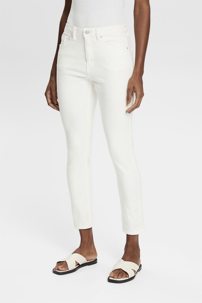 Pantalón de algodón elástico, OFF WHITE, detail image number 0
