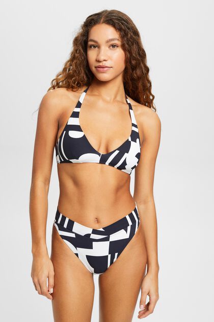 ESPRIT - Top bikini con relleno cuello halter retro en nuestra tienda online
