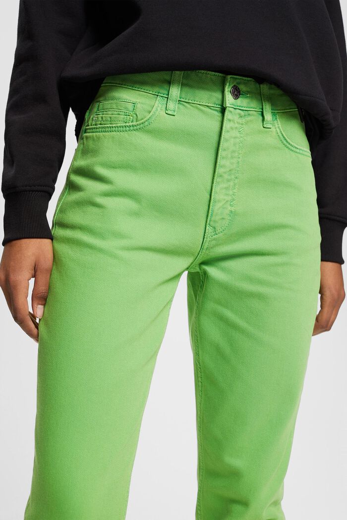 Pantalones mom fit de sarga, GREEN, detail image number 2