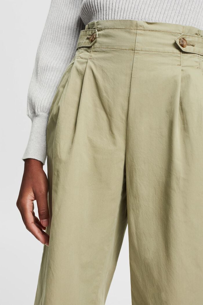 Pantalón tobillero con cintura elástica, 100% algodón, LIGHT KHAKI, detail image number 2