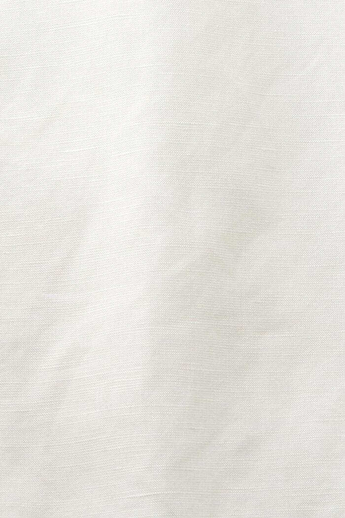 Blusa camisera cropped, mezcla de lino, WHITE, detail image number 4
