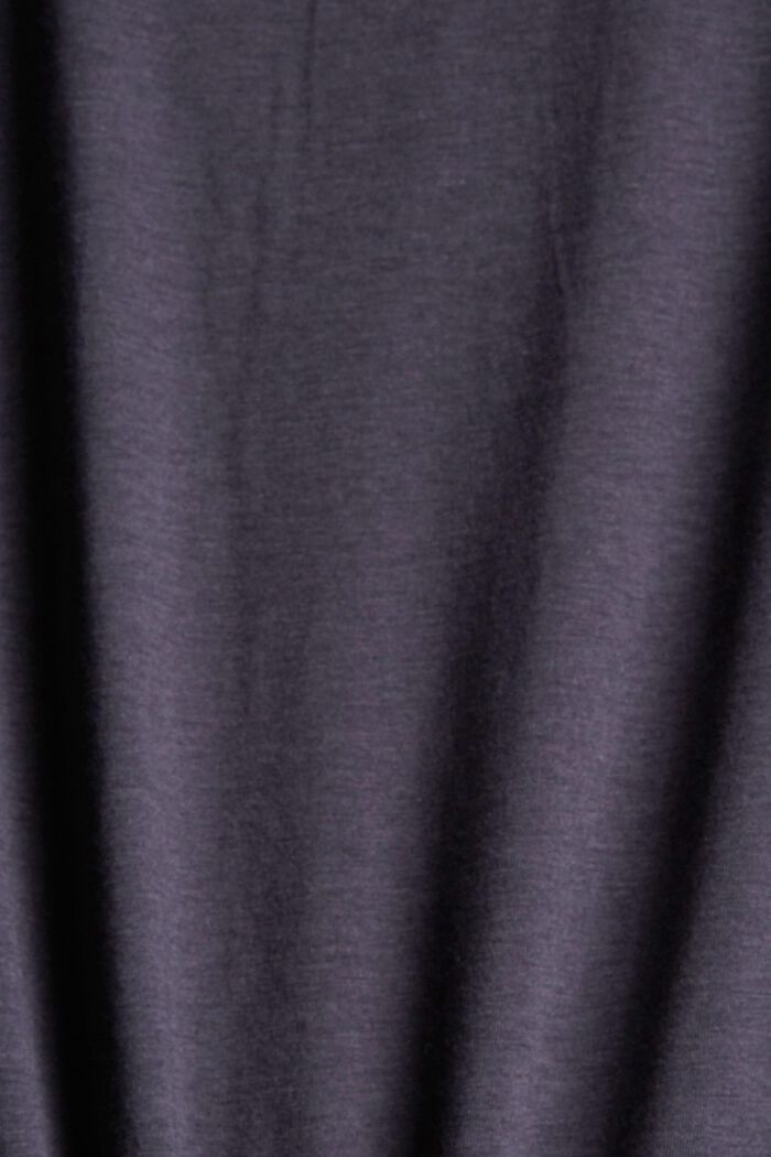 Top de jersey confeccionado en una mezcla de algodón con encaje calado, ANTHRACITE, detail image number 4
