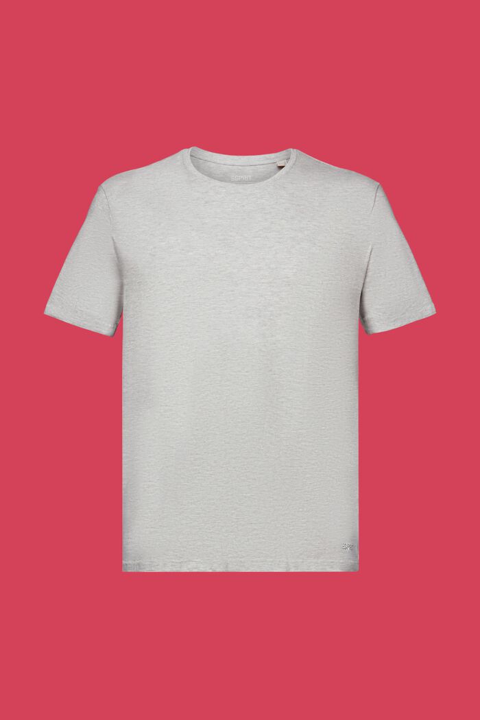 Camiseta de punto con estampado por detrás, LIGHT GREY, detail image number 6