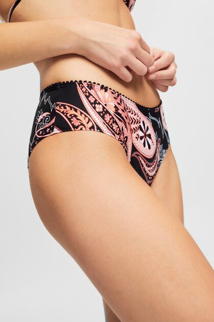 Reciclado: shorts de bikini con estampado paisley