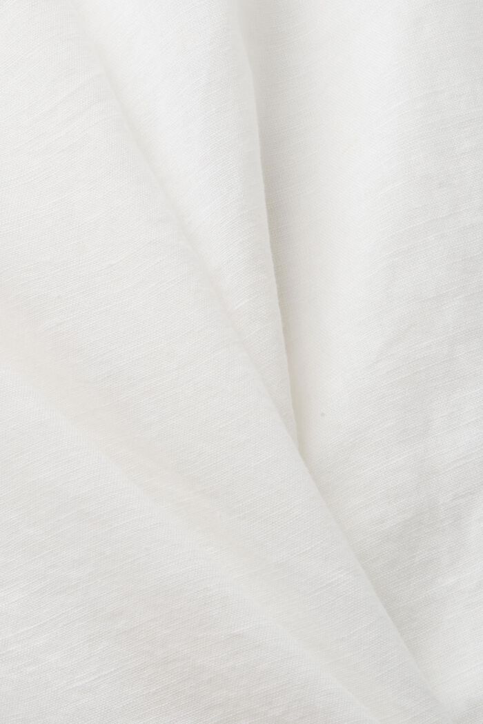 Blusa sin mangas en mezcla de lino, OFF WHITE, detail image number 6