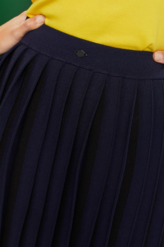 Minifalda de punto plisado, NAVY, detail image number 2