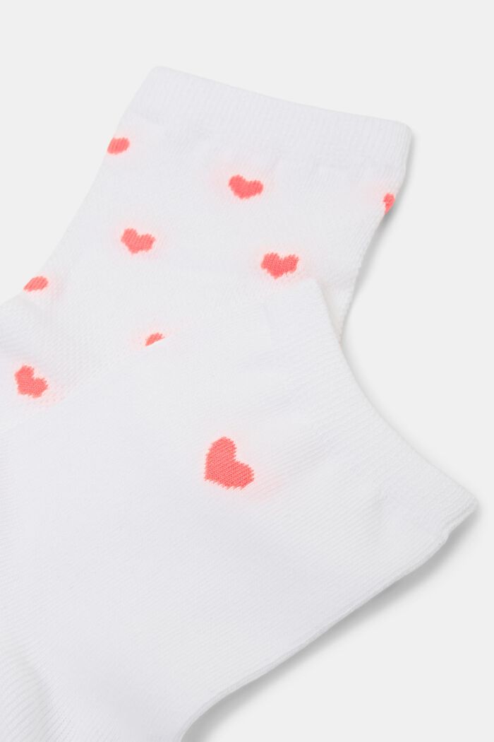 Pack de 2 pares de calcetines de corazones, WHITE, detail image number 2