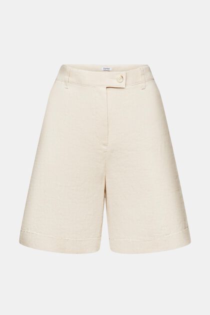 Shorts de lino con dobleces