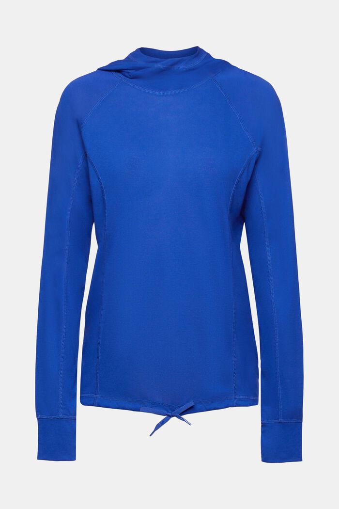 Camiseta de manga larga con capucha, LENZING™ ECOVERO™, BRIGHT BLUE, detail image number 8