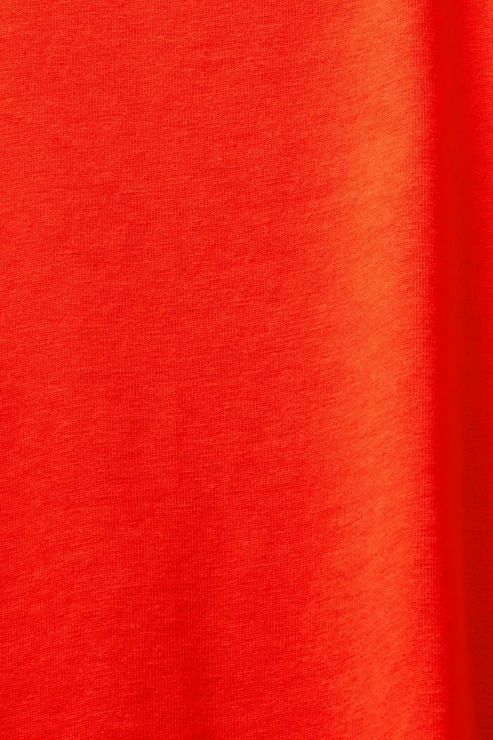 Camiseta de algodón con cuello redondo, RED, detail image number 5