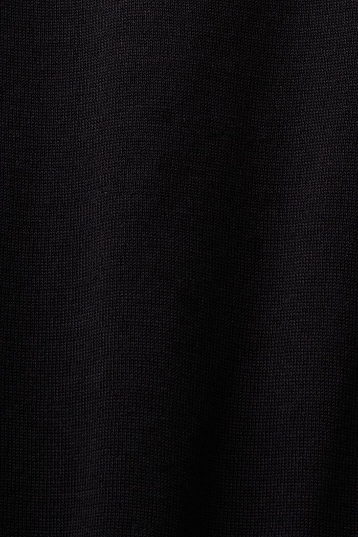 Jersey de manga larga con cuello alto, BLACK, detail image number 5