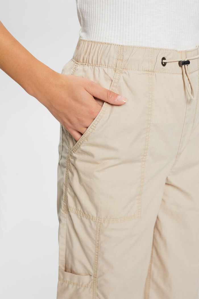 Pantalones estilo cargo, 100 % algodón, SAND, detail image number 2