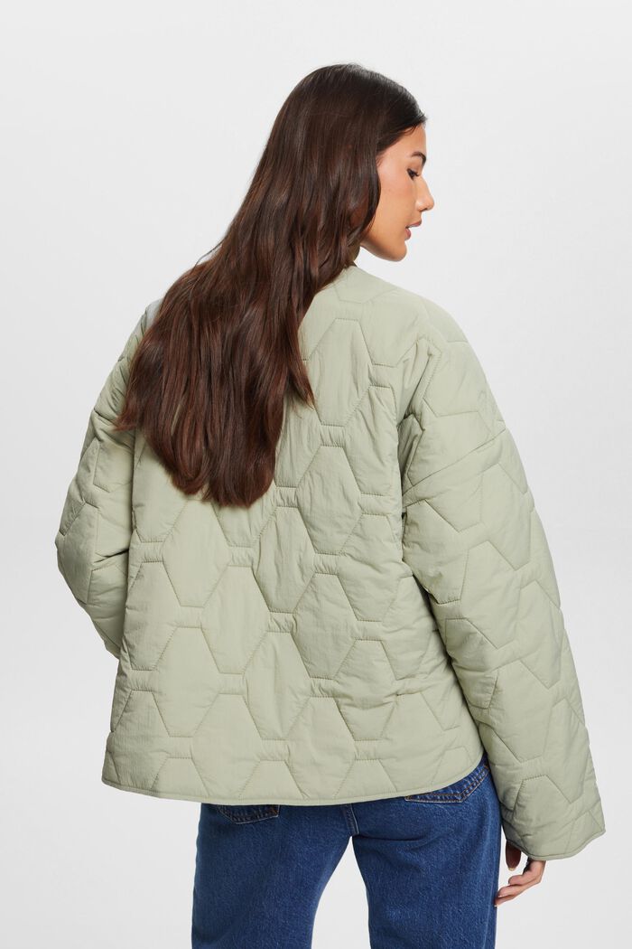 Reciclada: chaqueta acolchada ligera, DUSTY GREEN, detail image number 3