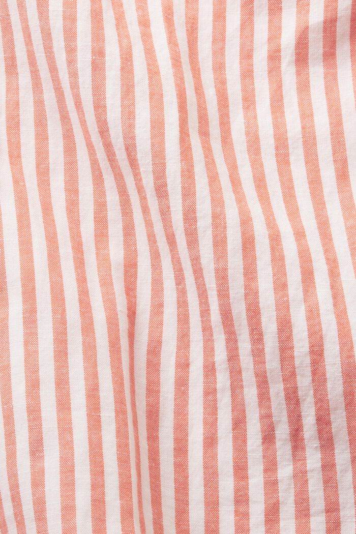 Camiseta de popelina de algodón a rayas, BRIGHT ORANGE, detail image number 5