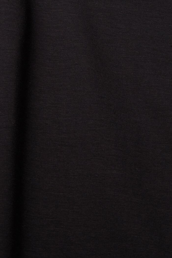 Camiseta con cuello en pico, TENCEL™, BLACK, detail image number 1