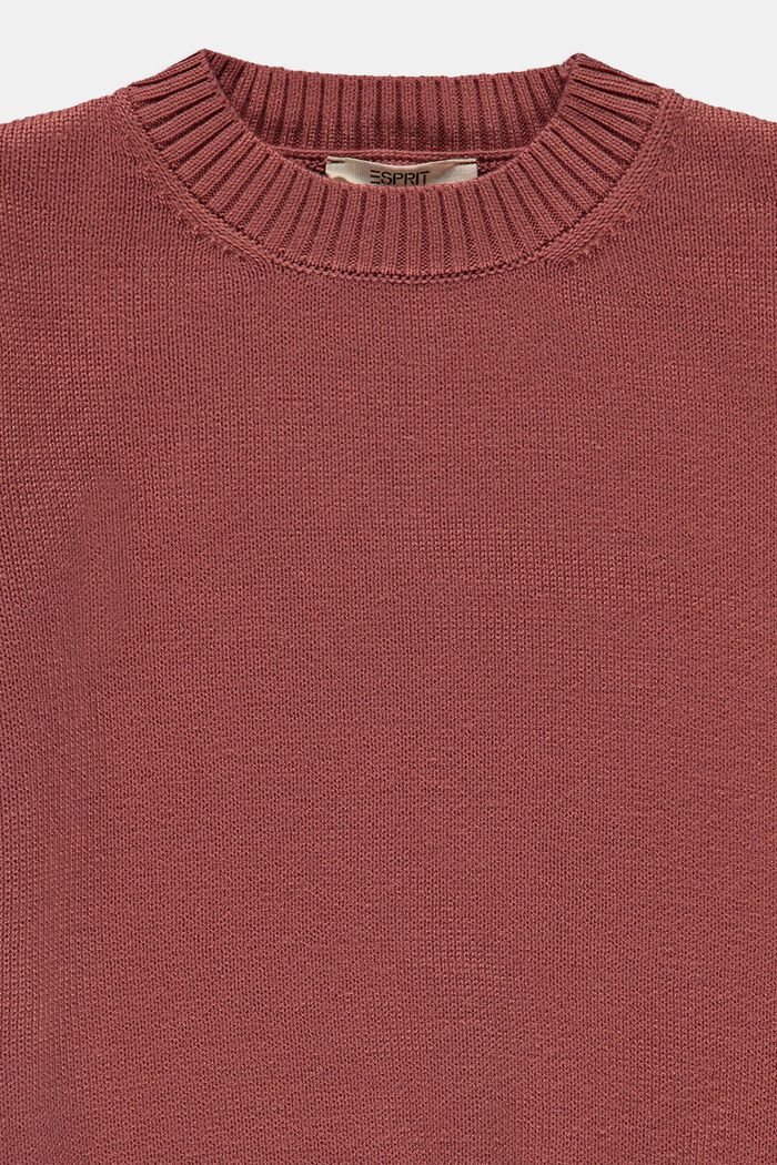 Jersey con raya en mezcla de algodón, DARK MAUVE, detail image number 2
