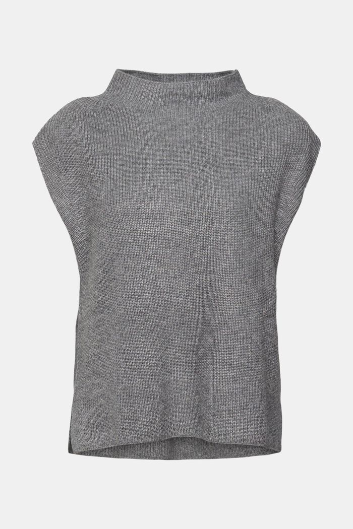 Jersey sin mangas en mezcla de lana