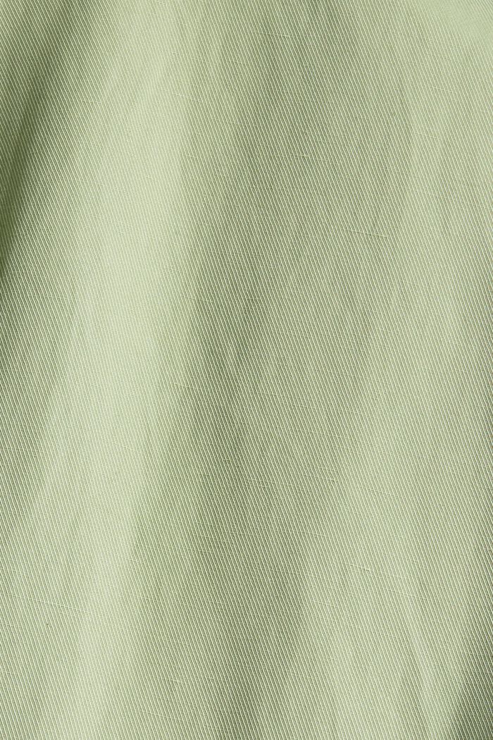 Con lino: blazer holgada de un botón, PASTEL GREEN, detail image number 4