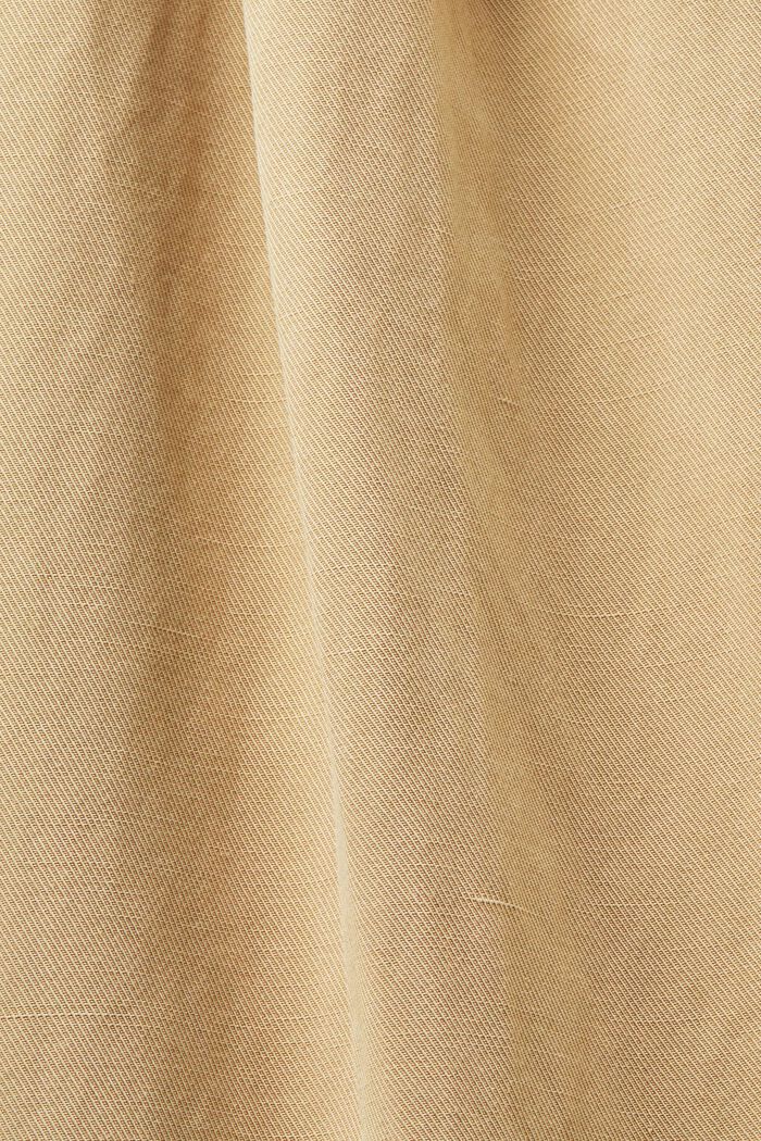 Pantalón culotte de tiro alto y pernera amplia, BEIGE, detail image number 6