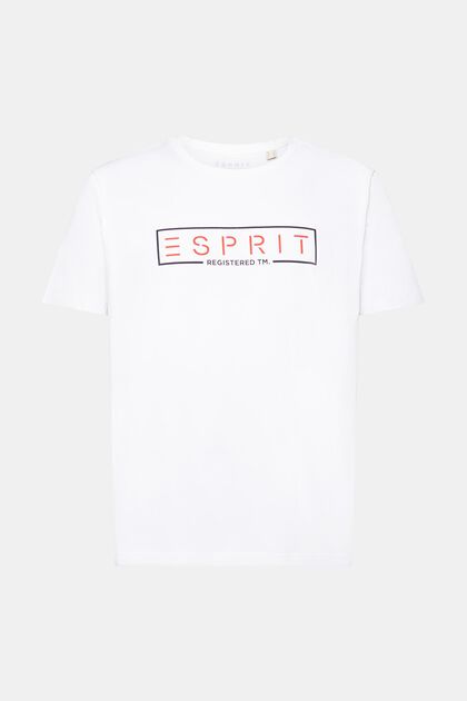 Camiseta de jersey con logotipo, 100% algodón, WHITE, overview