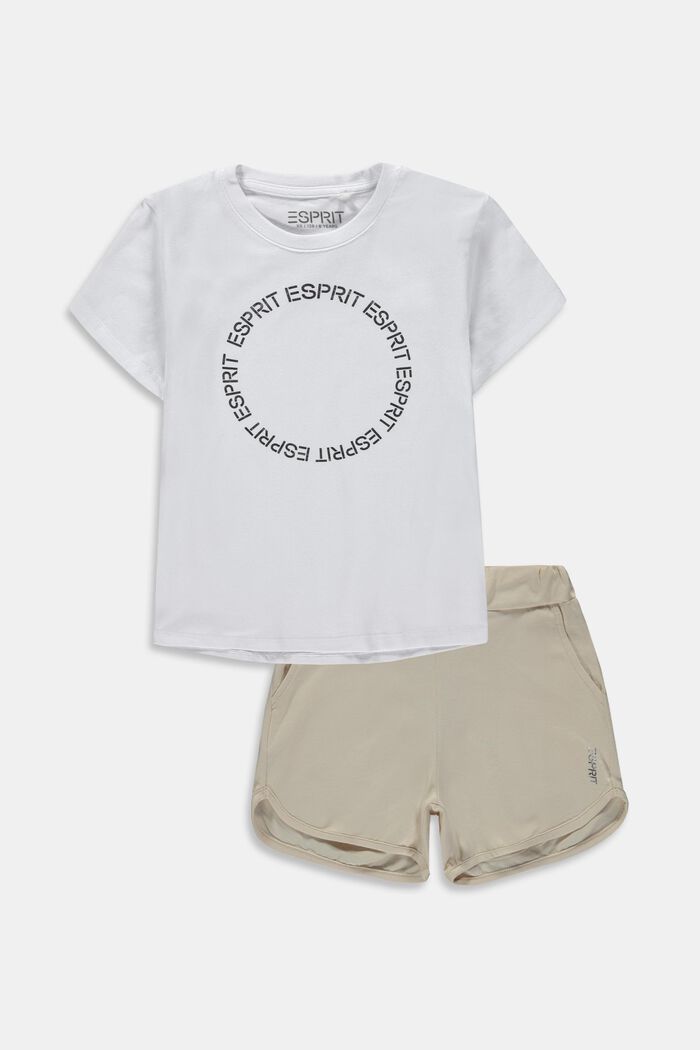 Conjunto combinado: camiseta y pantalón corto, WHITE, detail image number 0