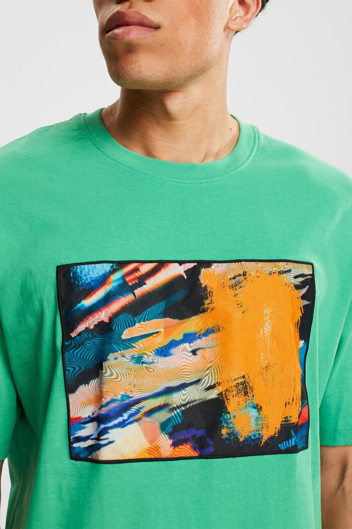 Camiseta de jersey con bordado grande, GREEN, detail image number 2