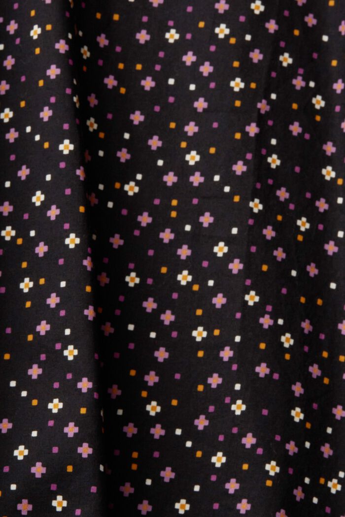 Blusa estampada, algodón ecológico, BLACK, detail image number 4