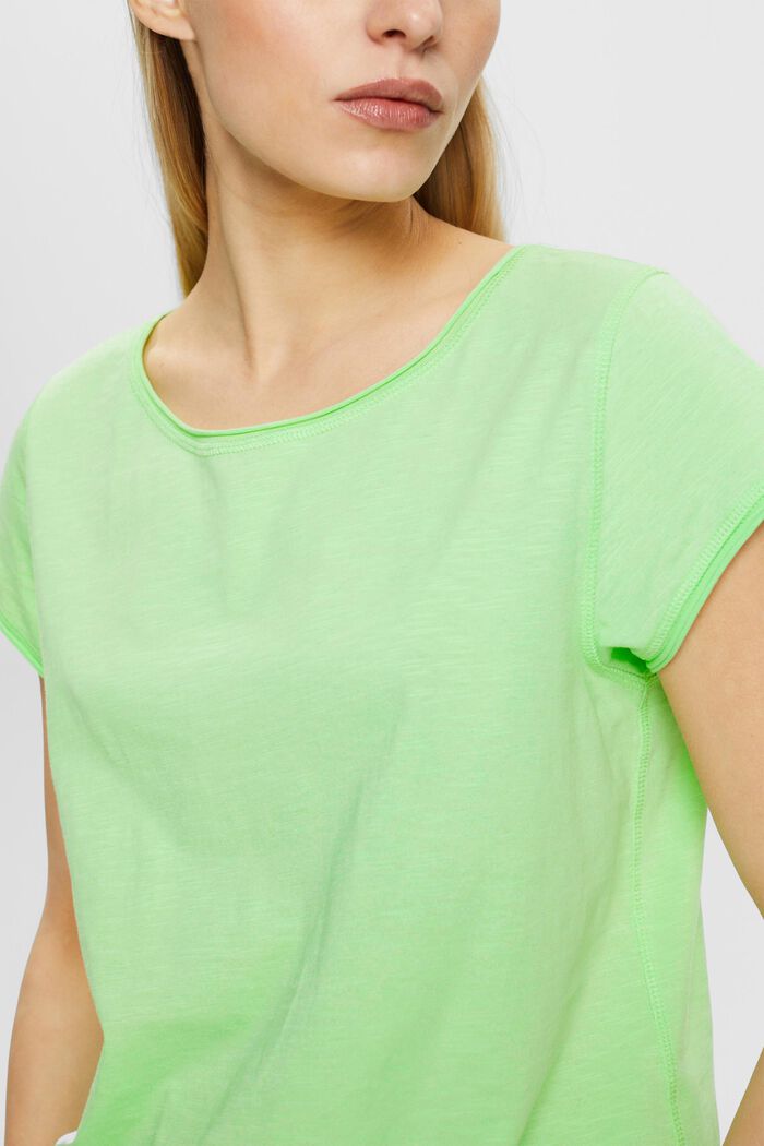 Camiseta flameada de algodón, CITRUS GREEN, detail image number 2