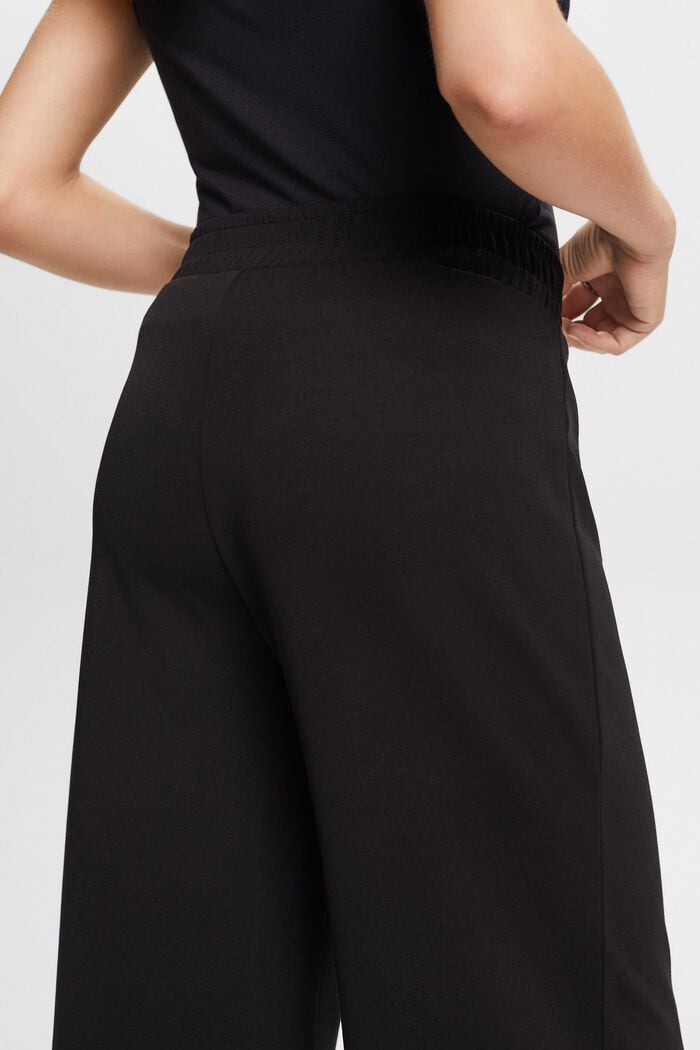 Pantalones de punto con pernera ancha, BLACK, detail image number 2