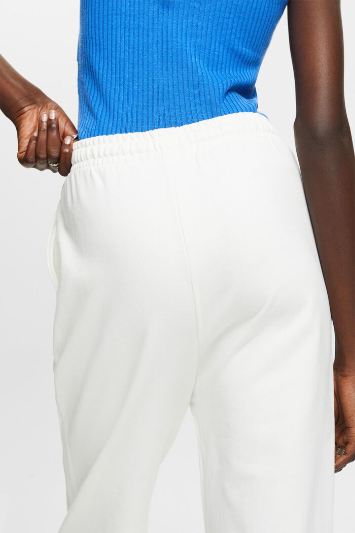 Pantalón deportivo de algodón ecológico con logotipo bordado, OFF WHITE, detail image number 4