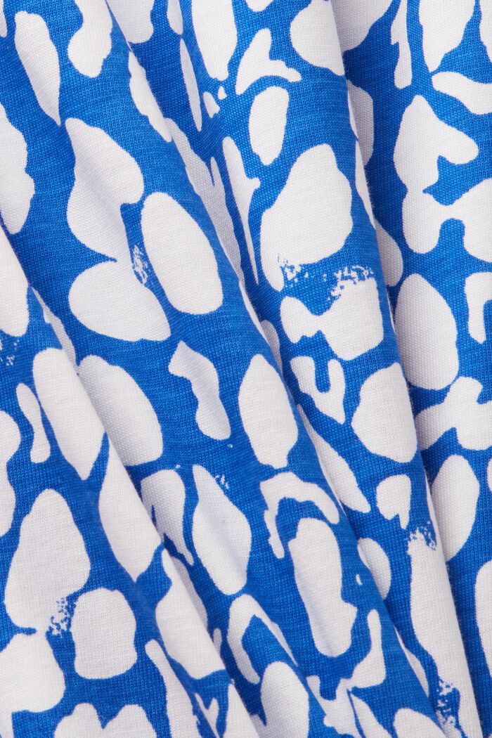 Vestido midi estampado de jersey, 100% algodón, BRIGHT BLUE, detail image number 5