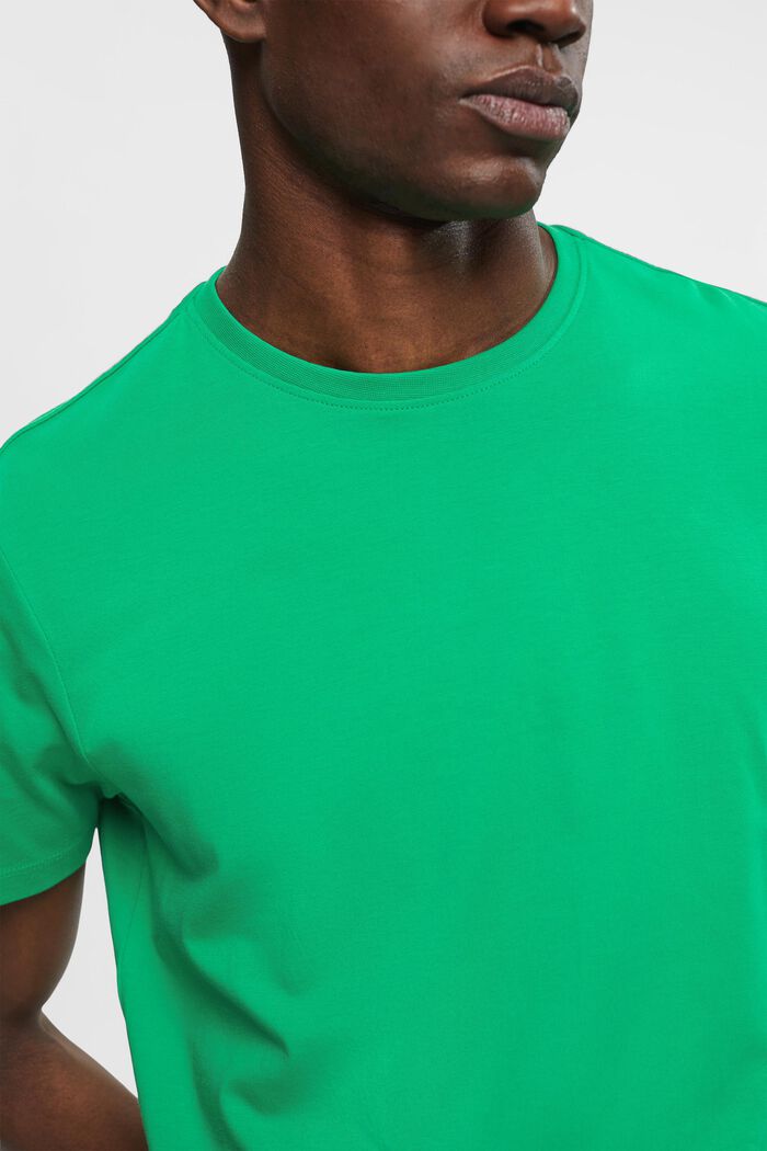 Camiseta de corte ajustado en algodón Pima, GREEN, detail image number 2