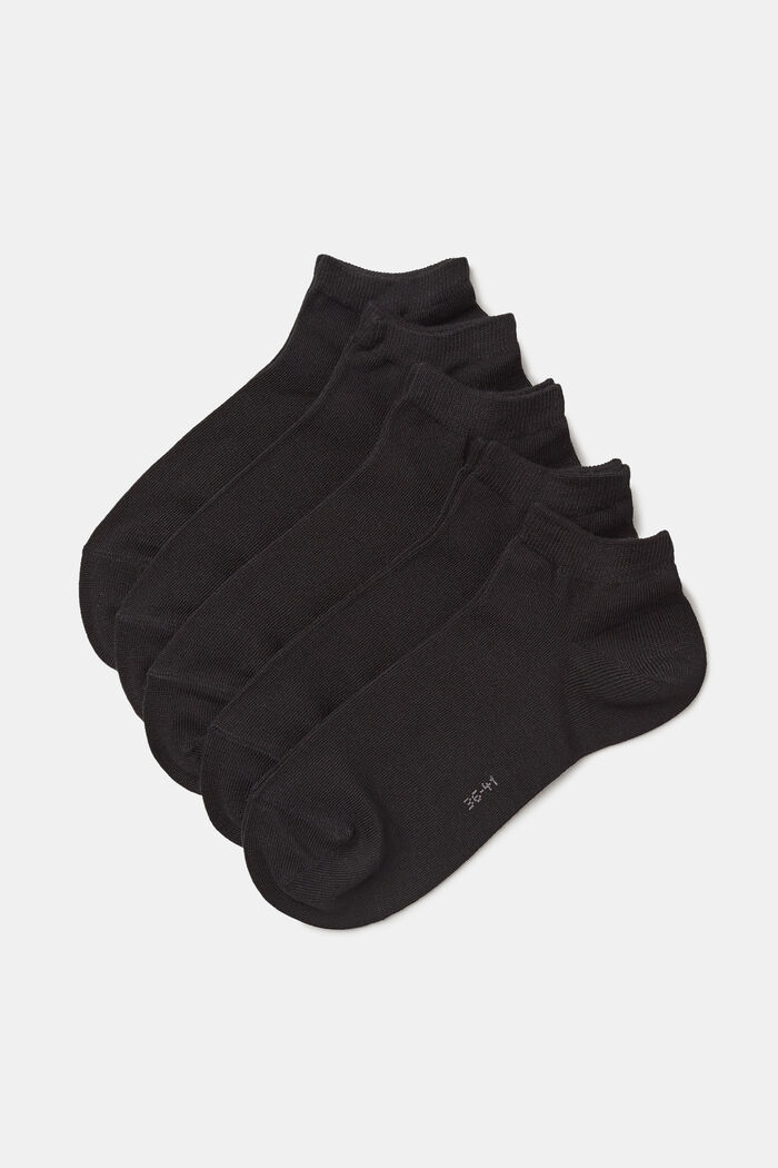 Pack de cinco pares de calcetines en mezcla de algodón, BLACK, detail image number 0