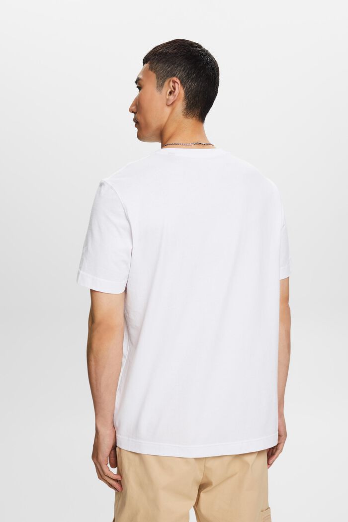 Camiseta estampada de algodón ecológico, WHITE, detail image number 4