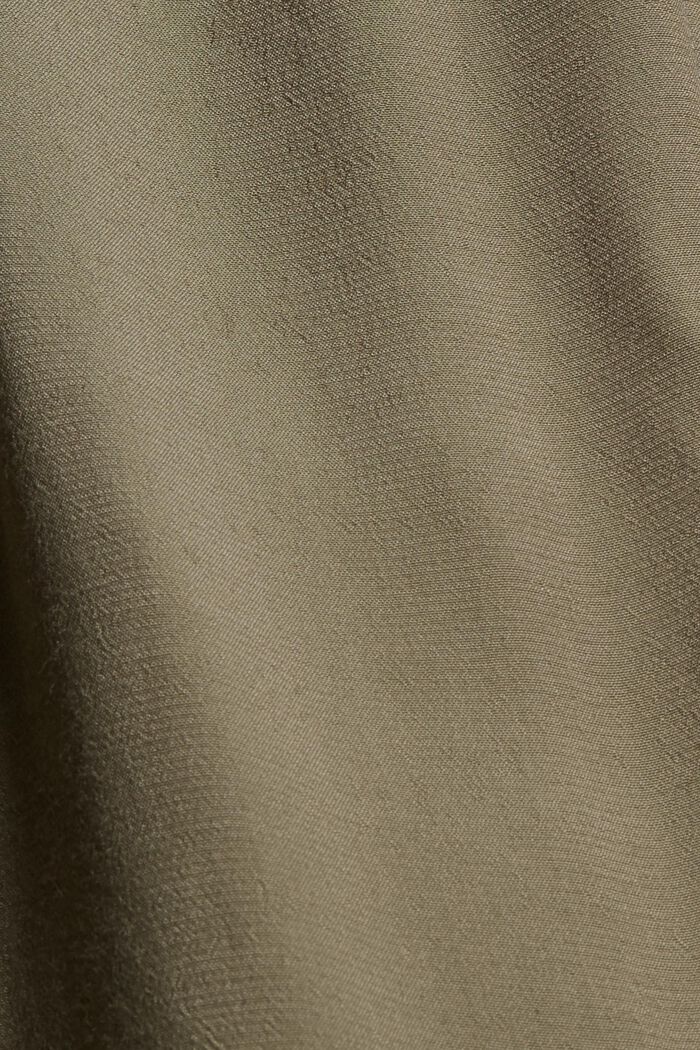 Blusa larga tipo túnica LENZING™ ECOVERO™, DARK KHAKI, detail image number 4