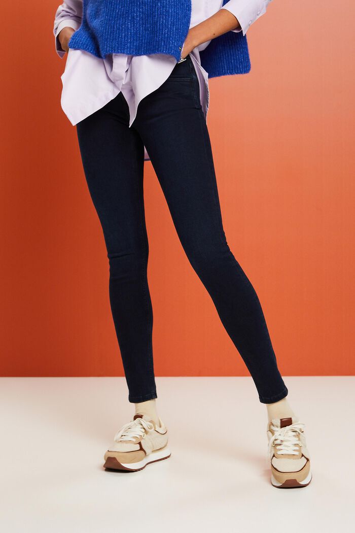Jeans mid-rise skinny, BLUE BLACK, detail image number 0