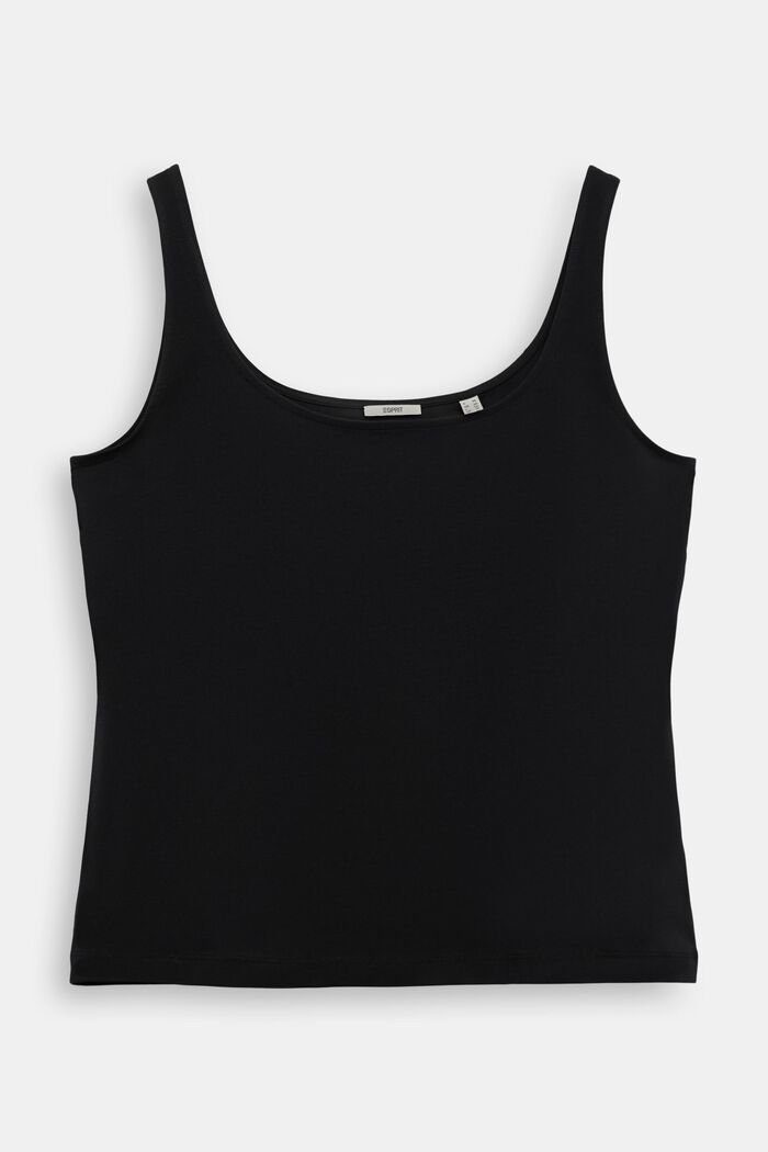 Camiseta de algodón sin mangas, BLACK, detail image number 2