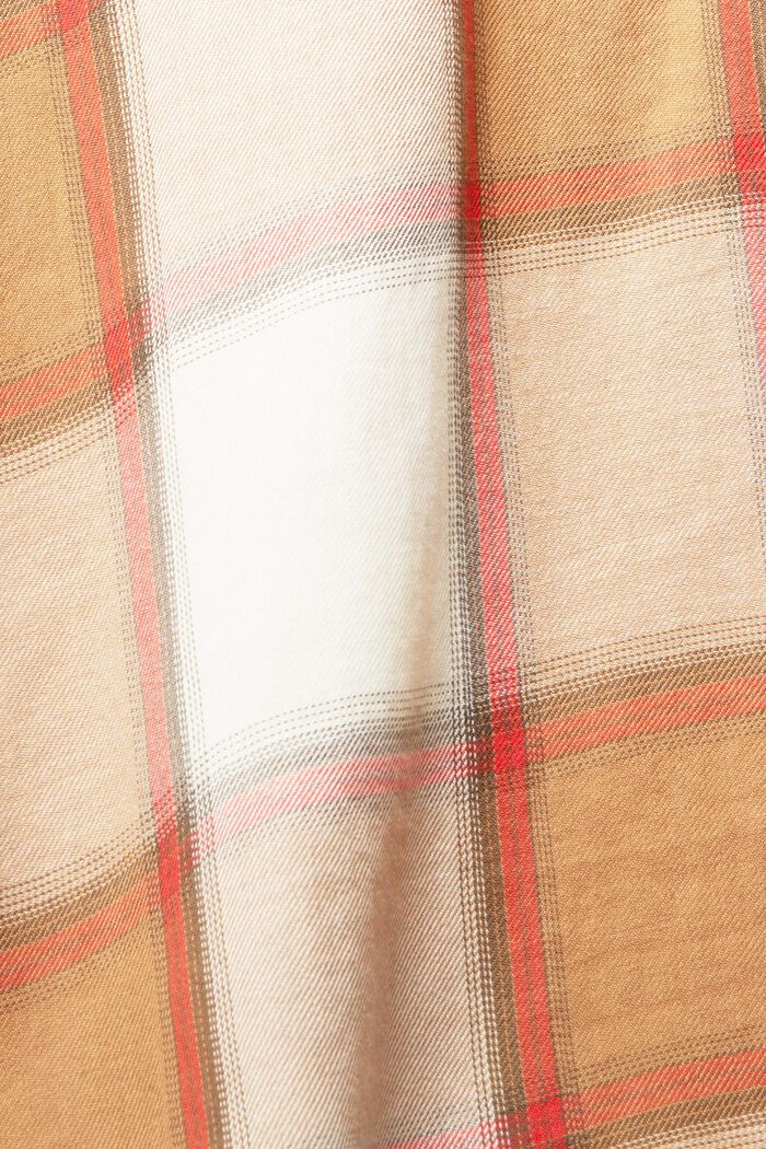 Blusa de algodón a cuadros, LIGHT TAUPE, detail image number 4