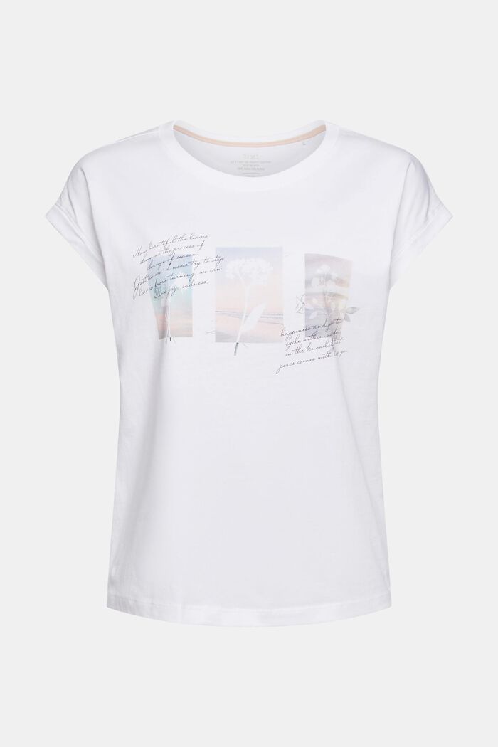 Camiseta con estampado artístico, WHITE, detail image number 7