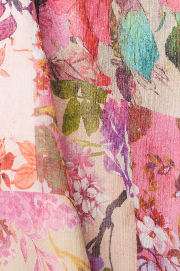 Reciclada: falda de gasa de largo midi, PINK FUCHSIA, detail image number 4